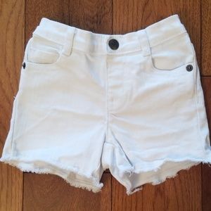 Toddler girl white jean shorts size 12-18 months